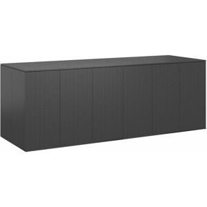 BERKFIELD HOME Royalton Garden Cushion Box pe Rattan 291x100.5x104 cm Black