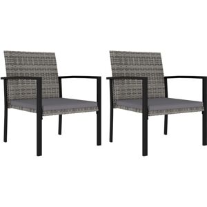 Royalton - Garden Dining Chairs 2 pcs Poly Rattan Grey