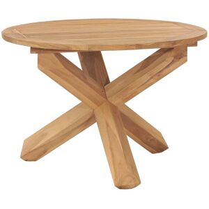Garden Dining Table Ø110x75 cm Solid Teak Wood - Royalton