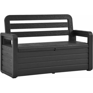 BERKFIELD HOME Royalton Garden Storage Bench 132.5 cm Plastic Anthracite