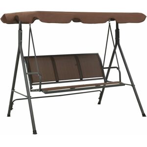 BERKFIELD HOME Royalton Garden Swing Bench with Canopy Coffee