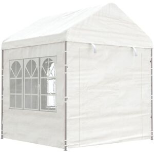 Gazebo with Roof White 2.28x2.23x2.69 m Polyethylene - Royalton