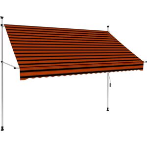 Manual Retractable Awning 250 cm Orange and Brown - Royalton