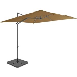 Outdoor Umbrella with Portable Base Taupe - Royalton