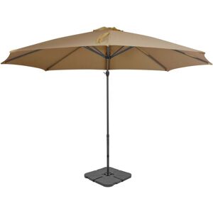 Outdoor Umbrella with Portable Base Taupe - Royalton