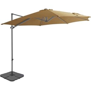 Outdoor Umbrella with Portable Base Taupe - Royalton