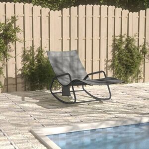 BERKFIELD HOME Royalton Sun Lounger Steel and Textilene Grey