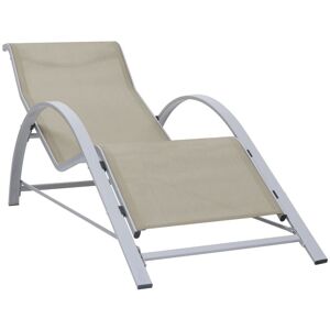 Berkfield Home - Royalton Sunlounger Textilene and Aluminium Cream