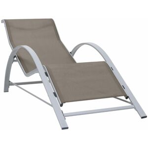 BERKFIELD HOME Royalton Sunlounger Textilene and Aluminium Taupe