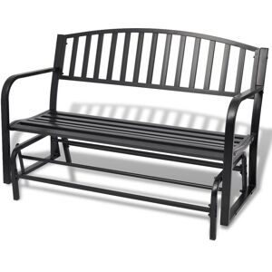 BERKFIELD HOME Royalton Swing Bench Black Steel