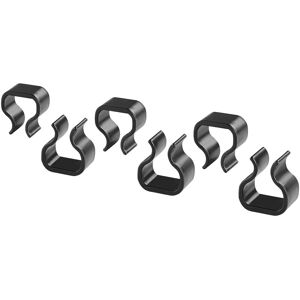 Beliani - Set of 6 Outdoor Furniture Plastic Dark Brown Connectors rieti - Black