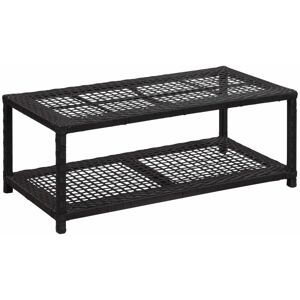 Shoe Bench Black 80x40x30 cm Poly Rattan Vidaxl Black