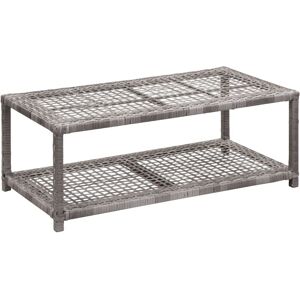 Shoe Bench Grey 80x40x30 cm Poly Rattan Vidaxl Grey