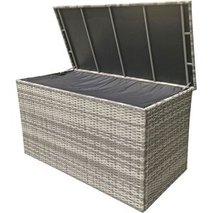 Sarah Wicker Large Cushion Box Garden Storage Chest Cabinet Grey - Signature Weave
