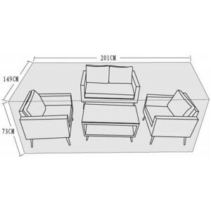 Signature Weave - Tilly 2 Seater Sofa Chair Table Furniture Set Cover 201x149x73cm