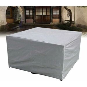 Hoopzi - Silver garden furniture cover, waterproof and uv resistant outdoor garden waterproof cover rectangular cube set, terrace, outdoor 1236172cm