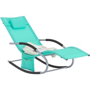Rocking Chair Relaxing Chair Sun Lounger with Side Bag,OGS28-TB - Sobuy