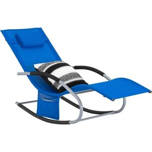 Rocking Chair Relaxing Chair Sun Lounger with Side Bag,OGS28-KB - Sobuy