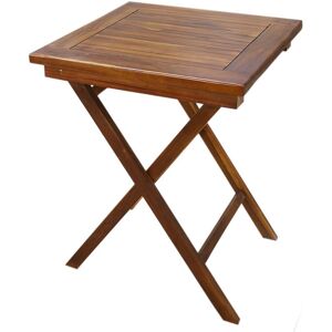 TRUESHOPPING Solid Hardwood Square Wooden Garden Drink Table - Patio Bistro Outdoor Furniture - Brown