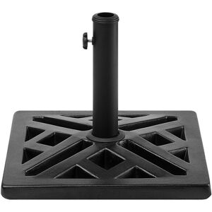 Beliani - Modern Outdoor Garden Parasol Base Square Black Concrete 3 Pole Adapters Chieti - Black