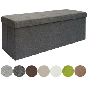 Dunedesign Storage Bench 110x38x38cm incl 2 partitions Dark Grey - grau