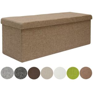 Dunedesign Storage Bench 110x38x38cm incl 2 partitions Light Brown - braun