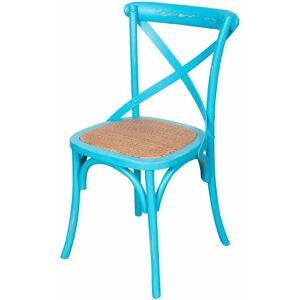 BISCOTTINI Vintage Thonet Chair 88x48x52 cm Rustic Chairs Kitchen Chairs for Dining Chairs Ash Wood Chairs Modern Dining Chair Wooden Chair - antique light blue
