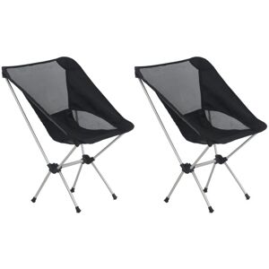 SWEIKO 2x Folding Camping Chairs with Carry Bag 54x50x65 cm Aluminium VDTD30243