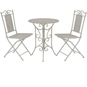 SWEIKO 3 Piece Bistro Set Steel Grey VDTD27538