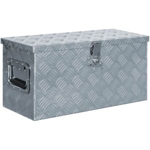 Sweiko - Aluminium Box 61.5x26.5x30 cm Silver VDTD04950