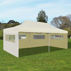 Sweiko - Cream Foldable Pop-up Party Tent 3 x 6 m VDTD26592