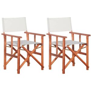 SWEIKO Director's Chairs 2 pcs Solid Acacia Wood VDTD29918