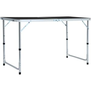 SWEIKO Foldable Camping Table Grey Aluminium 120x60 cm FF48173UK