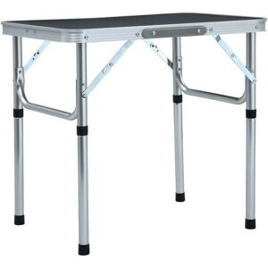 Sweiko - Folding Camping Table Grey Aluminium 60x45 cm FF48180UK