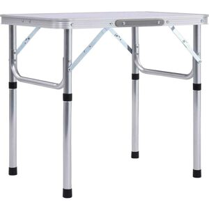 Sweiko - Folding Camping Table White Aluminium 60x45 cm FF48178UK