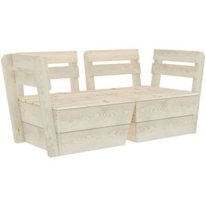 SWEIKO Garden 2-Seater Pallet Sofa Impregnated Spruce Wood FF3063708UK