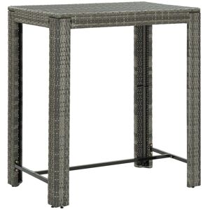 SWEIKO Garden Bar Table Grey 100x60.5x110.5 cm Poly Rattan FF45875UK