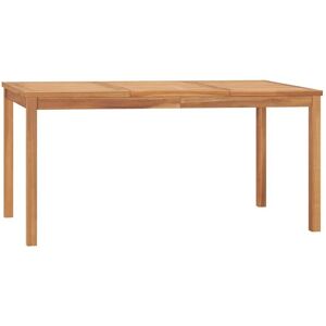 SWEIKO Garden Dining Table 160x80x77 cm Solid Teak Wood FF315620UK