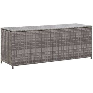 Sweiko - Garden Storage Box Grey 150x50x60 cm Poly Rattan FF46462UK