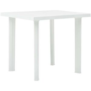 SWEIKO Garden Table White 80x75x72 cm Plastic FF48802UK