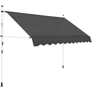 Manual Retractable Awning 300 cm Anthracite VD05585 - Hommoo