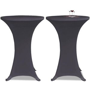 Sweiko - Stretch Table Cover 2 pcs 70 cm Anthracite VDFF00927UK