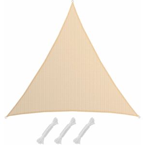 Amanka - uv Shade Sail 7x7x7m hdpe Triangle Sun Protection Tarpaulin Garden Balcony Beige - beige