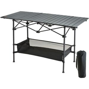 VEVOR Folding Camping Table, Outdoor Portable Side Tables, Lightweight Fold Up Table, Aluminum & Steel Ultra Compact Work Table with Large Storage and