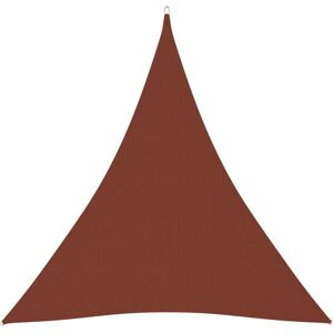 Sunshade Sail Oxford Fabric Triangular 4x4x4 m Terracotta Vidaxl Brown