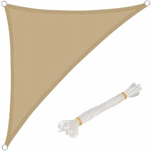 Outdoor Sun Shade Sail Patio Suncreen Awning Garden Sun Canopy uv Block Sand 3x3x4.25m - Woltu