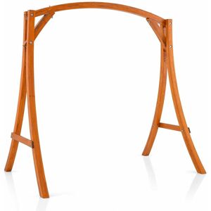 COSTWAY Wood Swing Frame Heavy-Duty A-Shape Patio Porch Swing Stand 300 kg Load Capacity