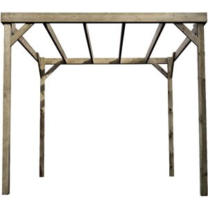 ARBOR GARDEN SOLUTIONS Box Pergola, 3 x 4.2m, (4 uprights) Rustic Brown