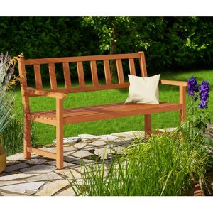 Casaria Kesington Garden Bench Acacia Wood 2 Seater Park Bench Outdoor Furniture