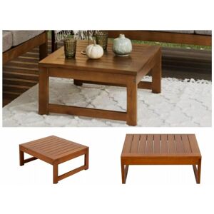 Impact Furniture - Wooden Garden Table Small Square Outdoor Brown Table Garden Balcony Patio Cozy - Forest Brown